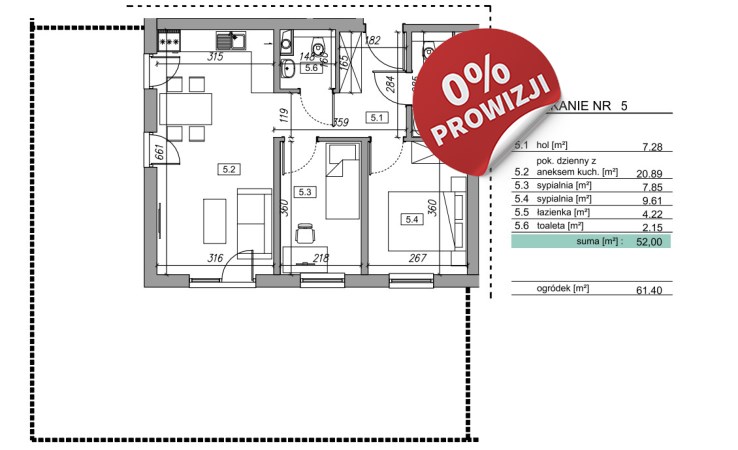 mieszkanie na sprzedaż - Myślenice, Zawada