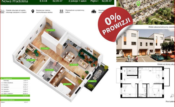 mieszkanie na sprzedaż - Tarnów, Zabłocie, Skrzyszowska